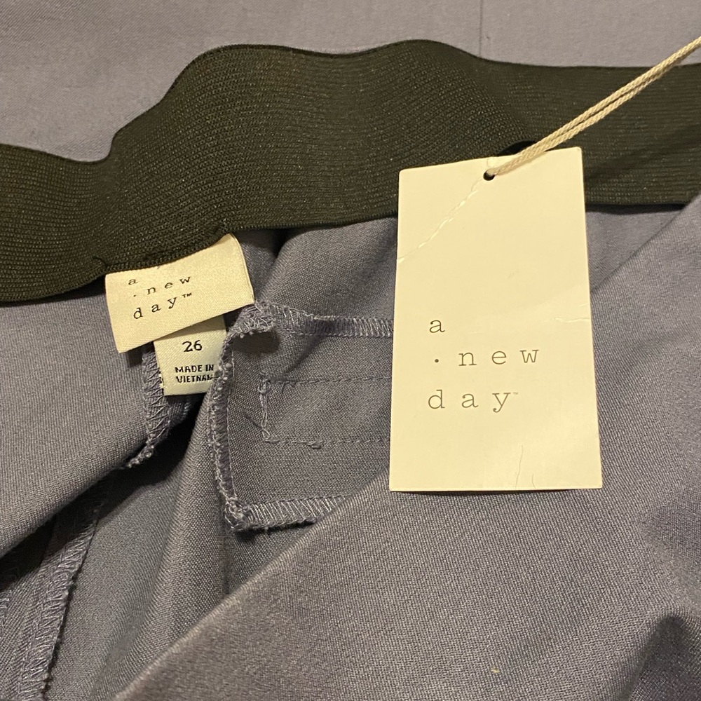 New NWT A New Day‎ Blue High Rise Straight Leg Ankle Pants Size 26 - Picture 5 of 5